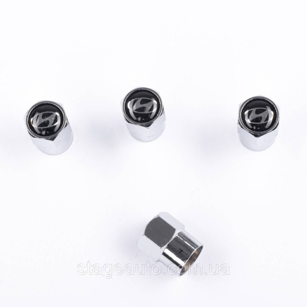 Protective caps for valve stems Hyundai 4 pcs Chrome