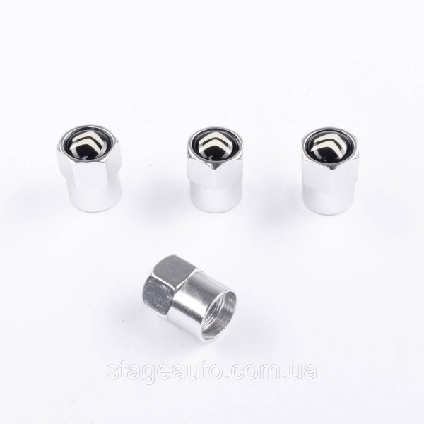 Protective caps on valve nipples Citroen Citroen 4 pcs Chrome