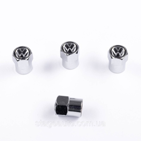 Protective caps for valve stems VW Volkswagen Volkswagen 4 pcs Chrome