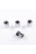 Protective caps for Audi nipples with logo 4 pcs Red inscription Chrome