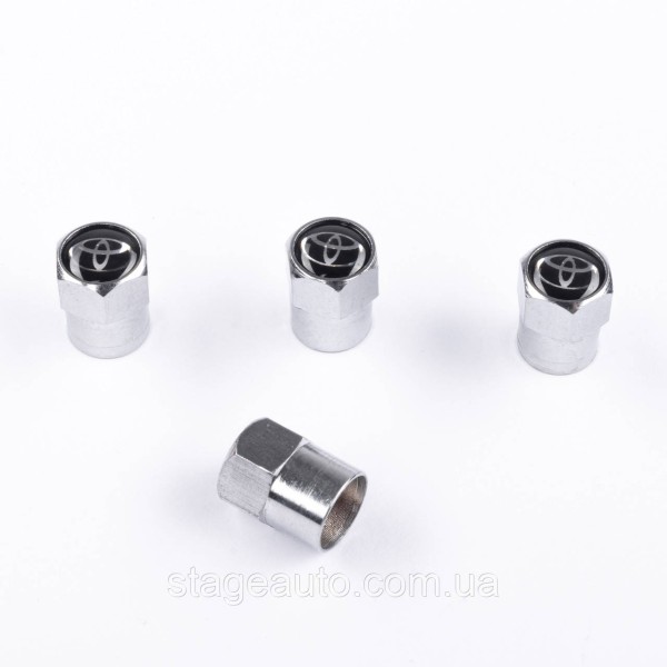 Protective caps for Toyota valve nipples 4 pcs Chrome