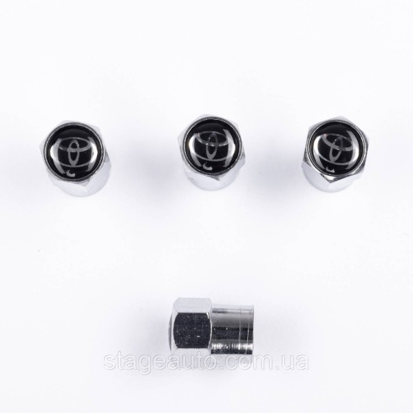 Protective caps for Toyota valve nipples 4 pcs Chrome