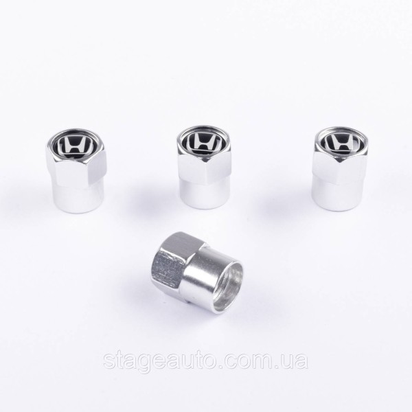 Protective caps for valve stems Honda Honda 4 pcs Chrome