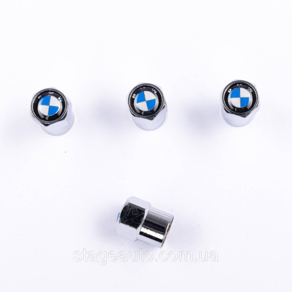 Protective caps for BMW valve stems 4 pcs Classic Chrome