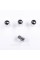 Protective caps for BMW nipples BMW M-style 4 pcs Small logo Chrome