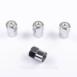 Protective caps for Mercedes-Benz valve nipples 4 pcs. Chrome