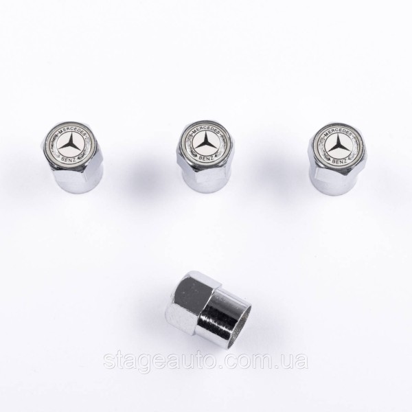 Protective caps for Mercedes-Benz valve nipples 4 pcs. Chrome