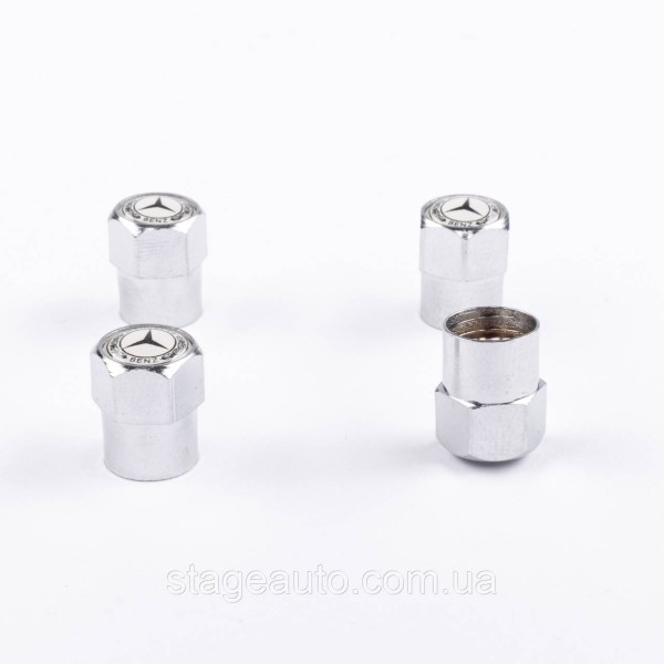Protective caps for Mercedes-Benz valve nipples 4 pcs. Chrome