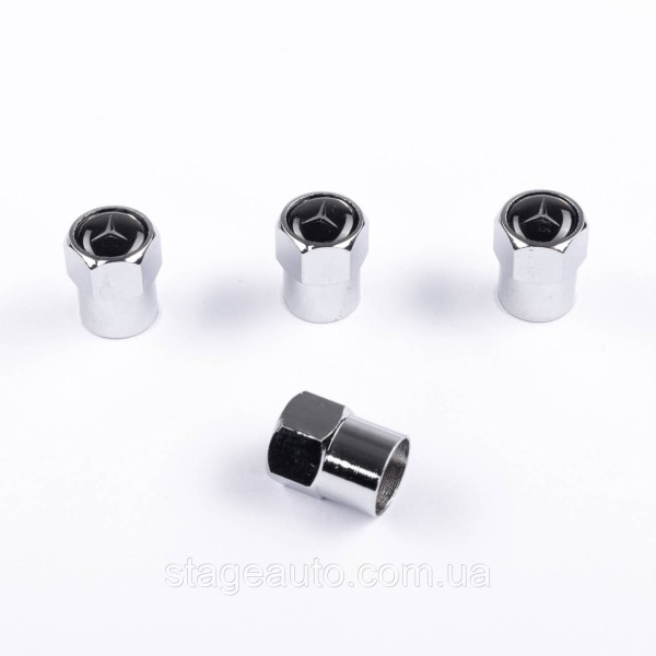 Protective caps for Mercedes-Benz valve nipples 4 pcs. Chrome