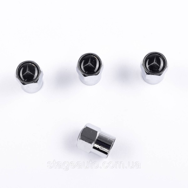 Protective caps for Mercedes-Benz valve nipples 4 pcs. Chrome