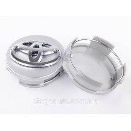 Ковпачки заглушки в литі диски TOYOTA Тойота, 62 мм Сріблясті 42603-12730