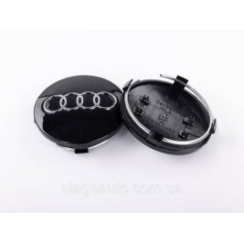 Ковпачок заглушка в литі диски Audi Ауді 60 мм 57мм Чорний глянець 4B0601170