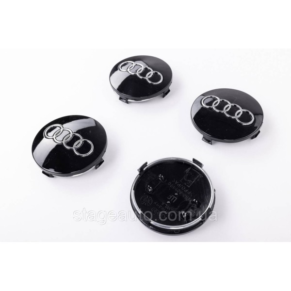 Cap plug for alloy wheels Audi Audi 60 mm 57 mm Black gloss 4B0601170
