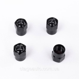 Protective caps for Mercedes-Benz valve nipples Mercedes 4 pcs Black