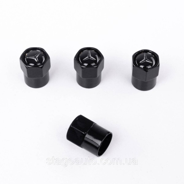 Protective caps for Mercedes-Benz valve nipples Mercedes 4 pcs Black