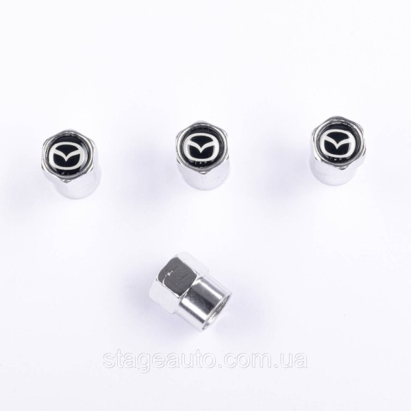 Protective caps for Mazda valve nipples 4 pcs Chrome