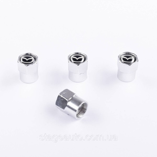 Protective caps for Mazda valve nipples 4 pcs Chrome