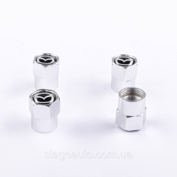 Protective caps for Mazda valve nipples 4 pcs Chrome