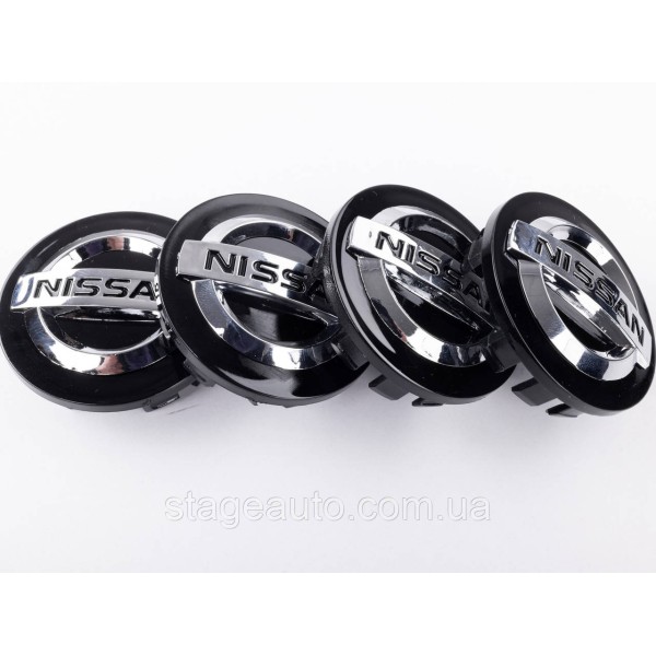 Ковпачки заглушки в литі диски NISSAN Ніссан 54 мм Чорні C7042K54