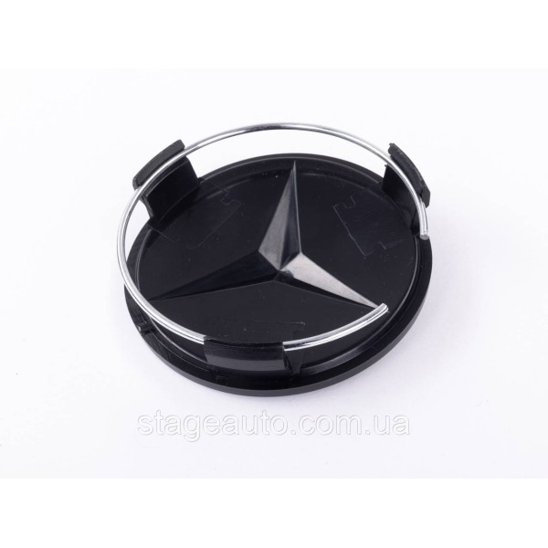 Caps plugs for alloy wheels Mercedes-Benz Mercedes 75 mm OLD Black Matt