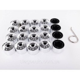 VAG Bolt Caps 17mm 1K0601173A Chrome