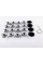 VAG Bolt Caps 17mm 1K0601173A Chrome