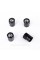 Protective caps for valve stems Hyundai 4 pcs Black