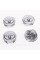 Caps plugs for alloy wheels TOYOTA Toyota, 57 mm Silver 42603-02220