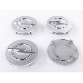 Ковпачки заглушки в литі диски OPEL Опель, 64 мм Сріблясті (O9 09 127 953 GD)