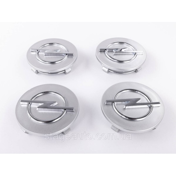 Ковпачки заглушки в литі диски OPEL Опель, 64 мм Сріблясті (O9 09 127 953 GD)
