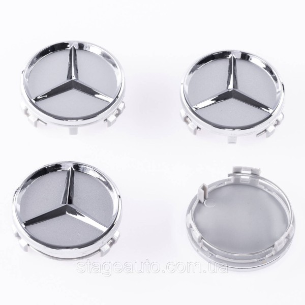 Caps plugs for Mercedes-Benz disks Mercedes 60mm Chrome silver