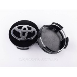Ковпачки заглушки в литі диски TOYOTA Тойота, 62 мм Чорні 42603-12730