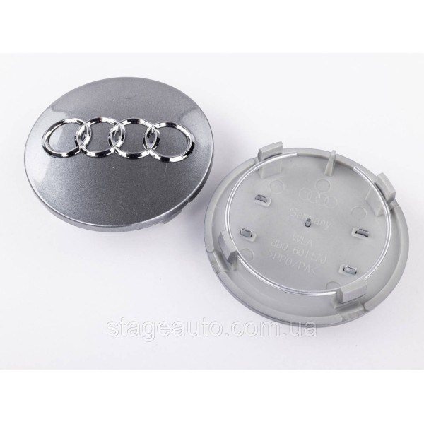 Колпачок заглушка в литые диски Audi Ауди 68 мм Серый 8D0601170