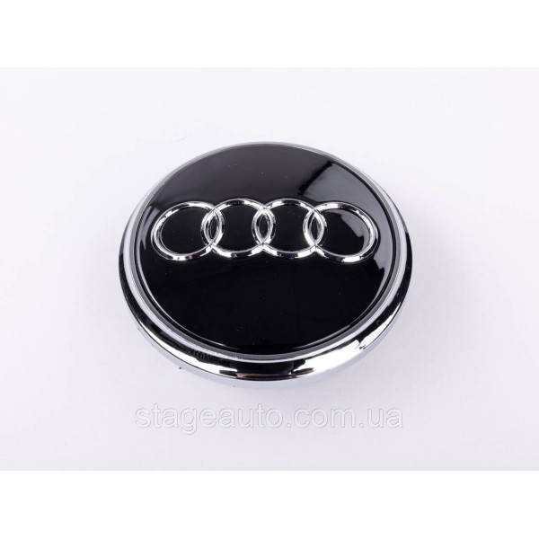 Cap plug for alloy wheels Audi Audi Q7 77 mm Black, chrome rim 4L0601170