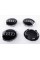 Caps plugs for alloy wheels Audi Audi 69 mm Black with chrome rim 4B0601170A set