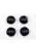 Caps plugs for alloy wheels Audi Audi 69 mm Black with chrome rim 4B0601170A set
