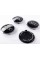 Caps plugs for alloy wheels Audi Audi 69 mm Black with chrome rim 4B0601170A set
