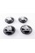 Caps plugs for alloy wheels Skoda Skoda 65 mm black, chrome logo 3B7 601 171 set