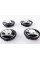Caps plugs for alloy wheels Skoda Skoda 65 mm black, chrome logo 3B7 601 171 set