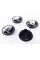 Caps plugs for alloy wheels Skoda Skoda 65 mm black, chrome logo 3B7 601 171 set