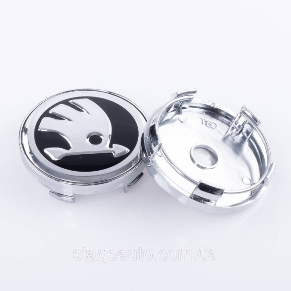 Plugs for alloy wheels Skoda Skoda 60 mm Chrome