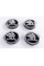 Caps plugs for alloy wheels Skoda Skoda 56 mm black, chrome logo 5JA601151A set