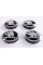 Caps plugs for alloy wheels Skoda Skoda 56 mm black, chrome logo 5JA601151A set