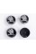Caps plugs for alloy wheels Skoda Skoda 56 mm black, chrome logo 5JA601151A set