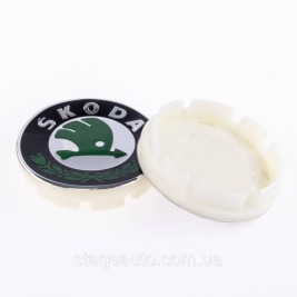 Ковпачок заглушка в литий диск Skoda Шкода 56 мм Зелений IZD601151A, 6U0601151L