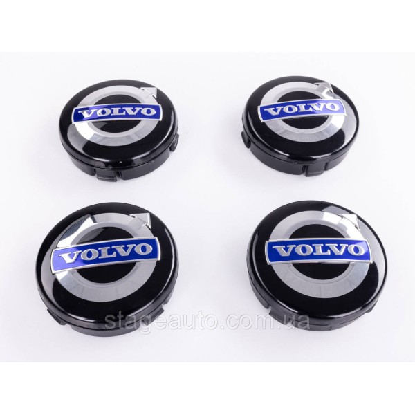 Ковпачки в Диски Вольво Volvo 64mm Black blue 3546923