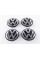 Caps plugs for alloy wheels VW Touareg Volkswagen 76 mm black, chrome logo 7L6601149 set