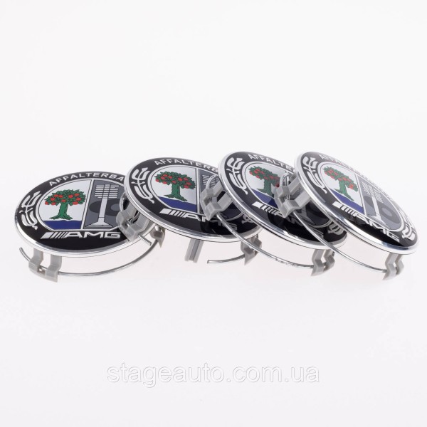 Caps plugs for alloy wheels AMG Mercedes Benz Mercedes 75 mm Colored AFFALTERB