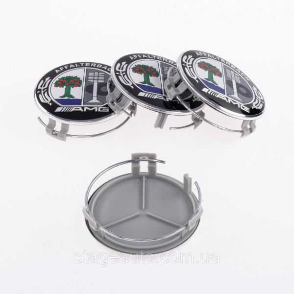 Caps plugs for alloy wheels AMG Mercedes Benz Mercedes 75 mm Colored AFFALTERB