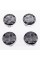 Caps plugs for alloy wheels AMG Mercedes Benz Mercedes 75 mm Silver AFFALTERB